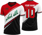 Custom Iraq Soccer Jersey 2026, Personalized Football Shirt, Iraq Flag Soccer Apparel