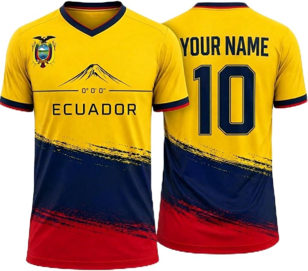 Ecuador Soccer Jersey 2026 Custom Name Number, Men Women Soccer Jerseys, Ecuador Shirt Match Day Uniform