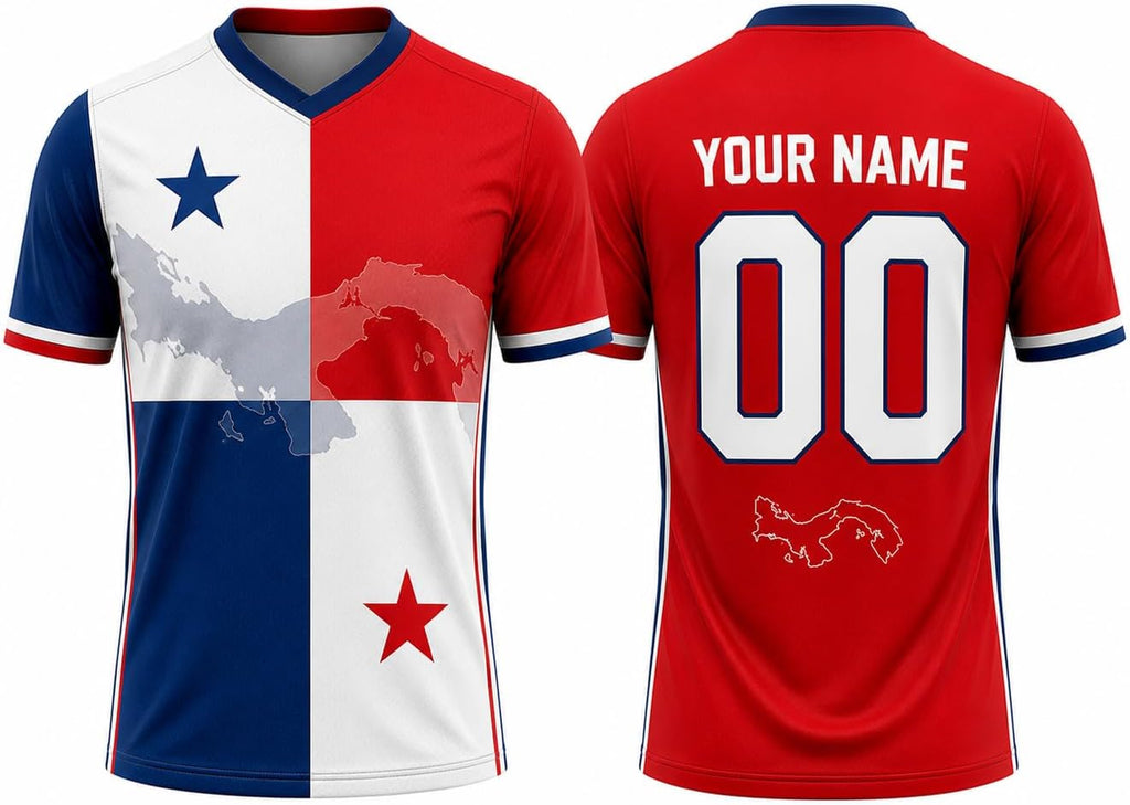 Custom Panama Soccer Jersey Name Number, Personalized Football Shirts, Panama Flag Soccer Apparel
