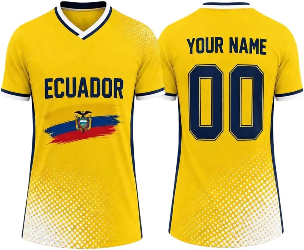 Personalized Ecuador Soccer Jersey 2026, Camiseta de Ecuador Football Shirts, Ecuadorian Pride Team Uniform