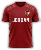 Custom Jordan Soccer Jersey Shirt, Custom Name Number Football Jersey, Jordanian Pride Flag Shirt