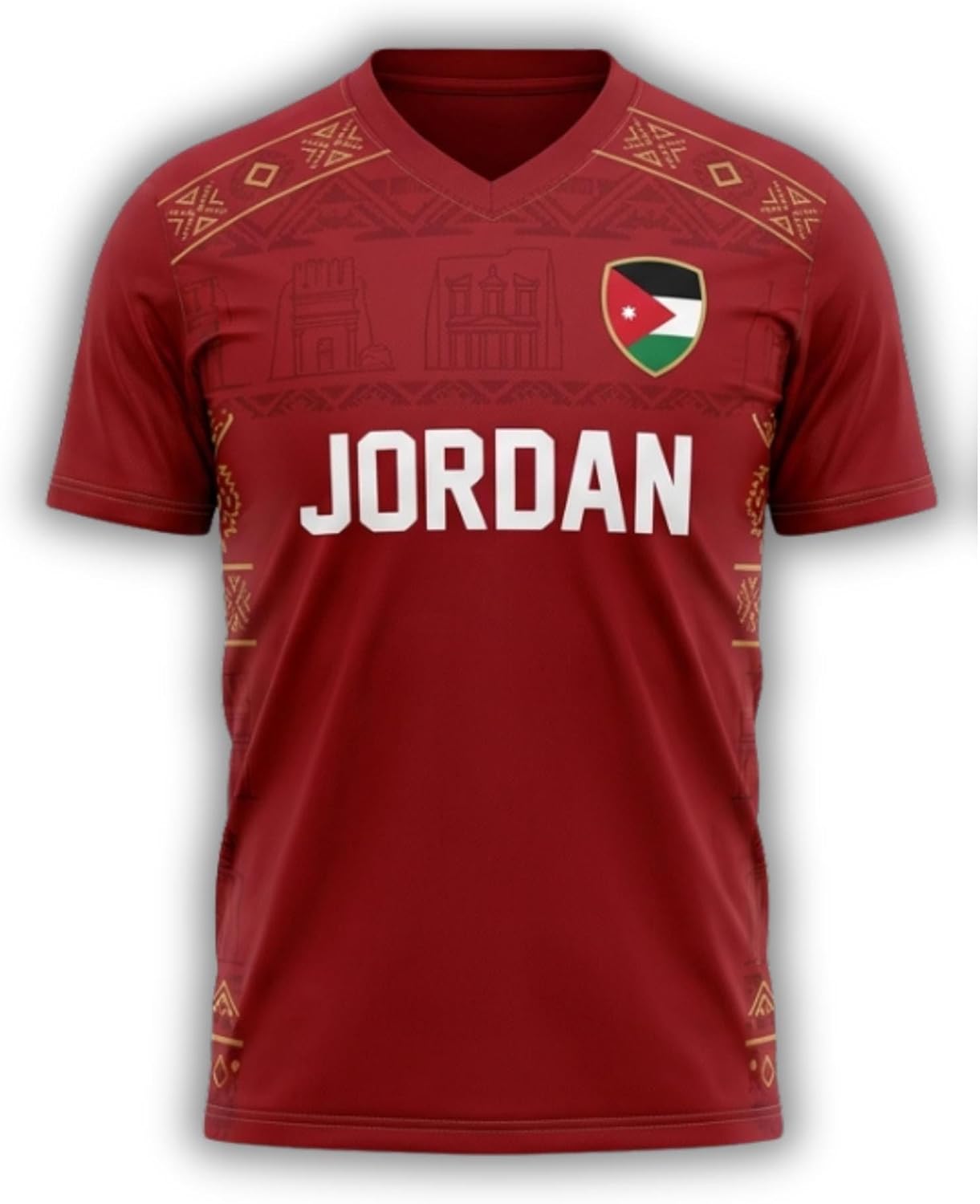 Custom Jordan Soccer Jersey Shirt, Custom Name Number Football Jersey, Jordanian Pride Flag Shirt