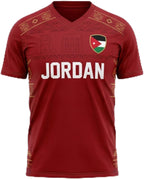 Custom Jordan Soccer Jersey Shirt, Custom Name Number Football Jersey, Jordanian Pride Flag Shirt