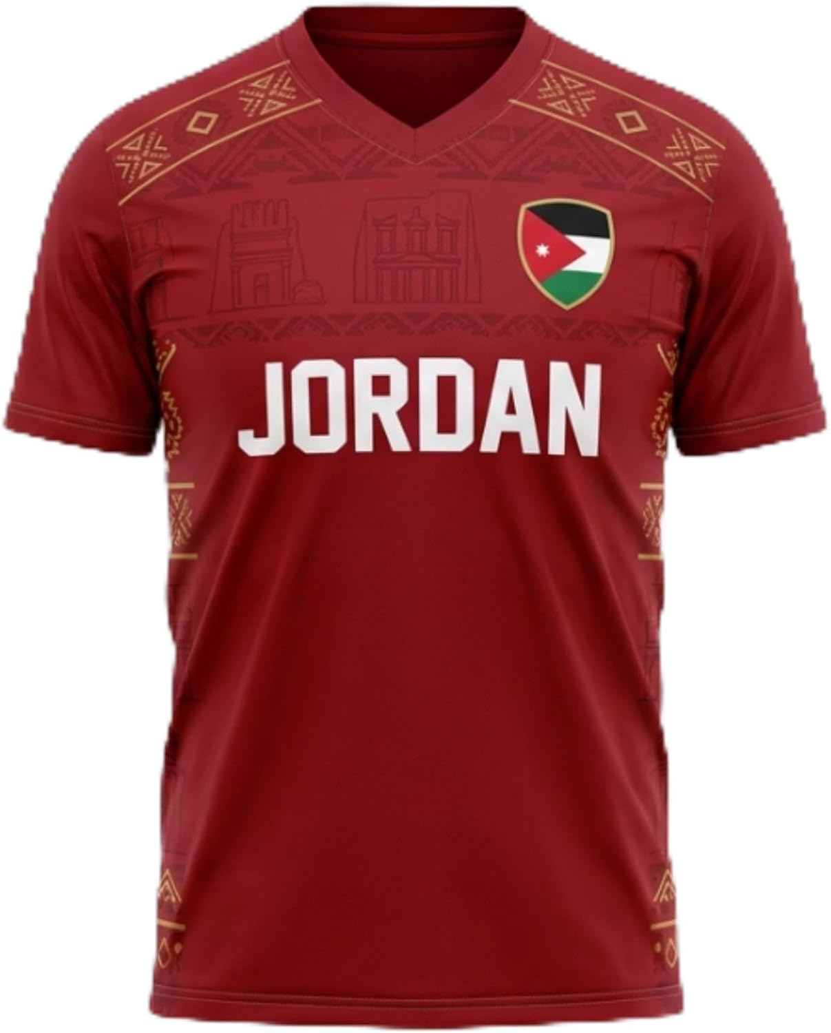 Custom Jordan Soccer Jersey Shirt, Custom Name Number Football Jersey, Jordanian Pride Flag Shirt