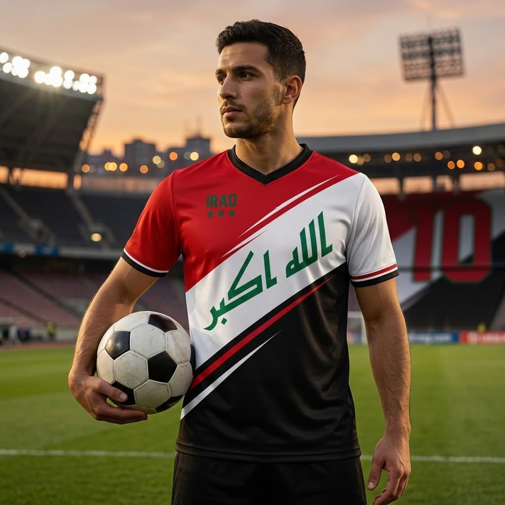 Custom Iraq Soccer Jersey 2026, Personalized Football Shirt, Iraq Flag Soccer Apparel