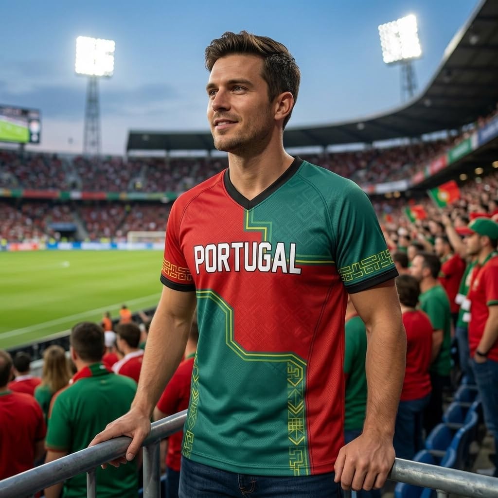 Portugal Soccer Jersey Men Women, Custom Name Number Portugal Football Jersey, Game Day Sportswear Shirt