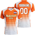 Personalized Netherlands Soccer Jersey 2026, Custom Orange Dutch Football Shirts, Nederland Team Uniform