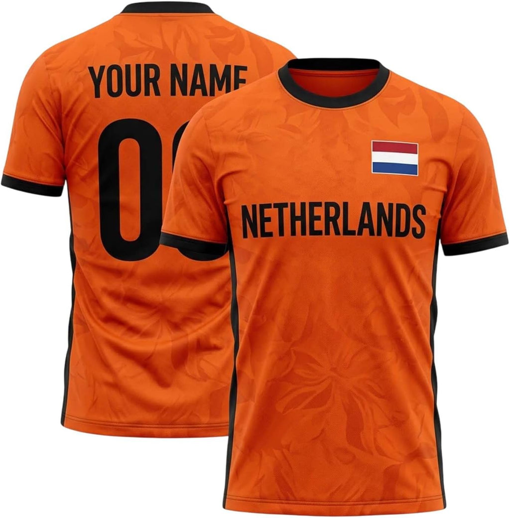 Netherlands Soccer Jersey Custom Name Number, Holland Jerseys for Men Women, Dutch Football Fan Shirt