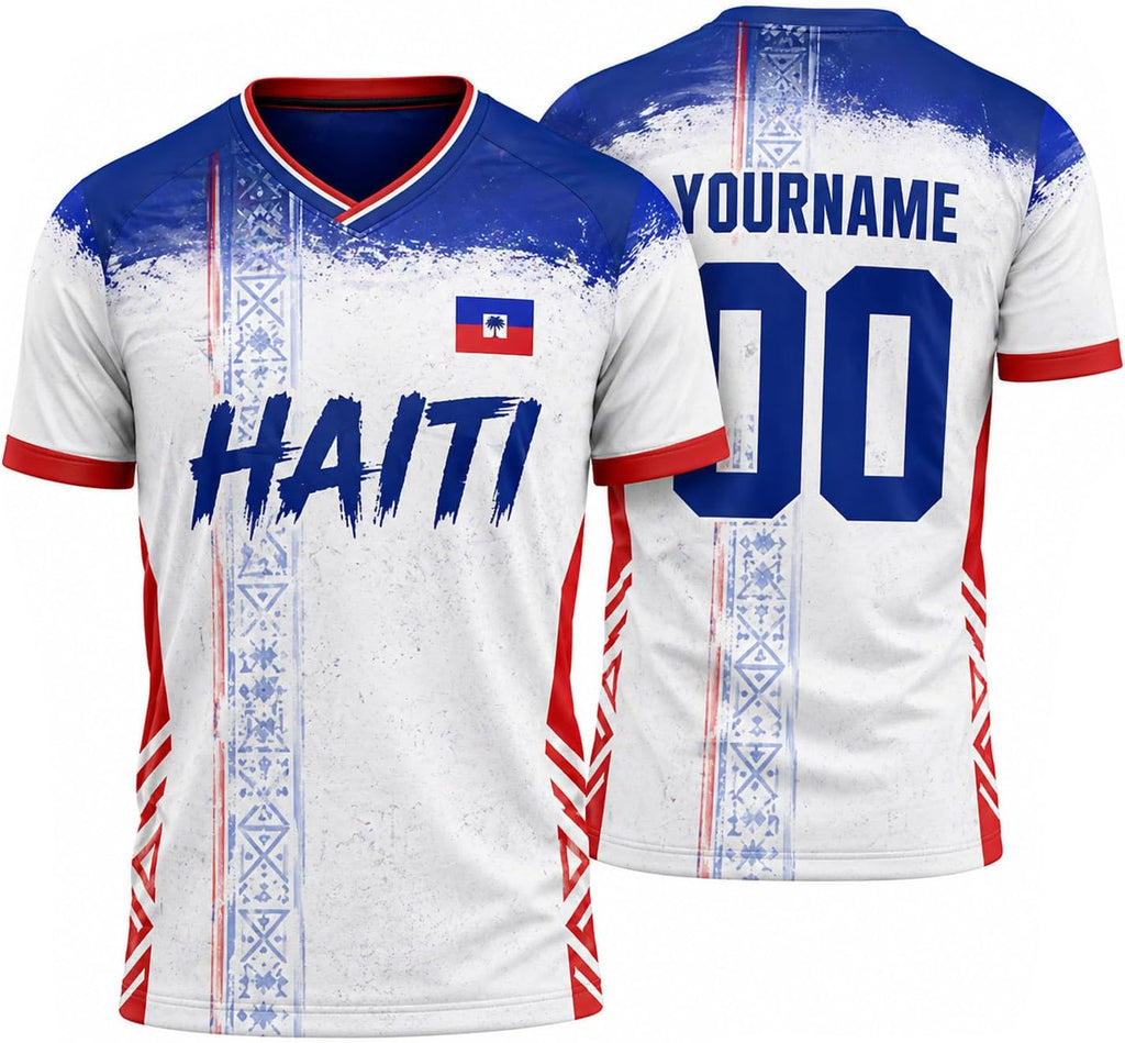 Custom Haiti Soccer Jersey Men Women, Haitian Football Shirt, Personalized Name Number Soccer Apparel