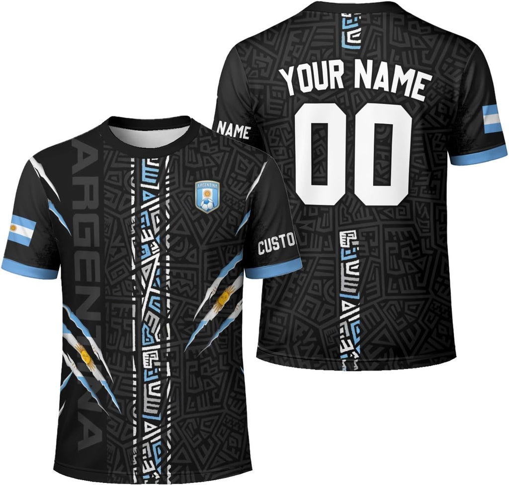 Personalized Argentina Jersey, Custom Name Number Mens Football Shirts, Camisa De Argentina Jerseys
