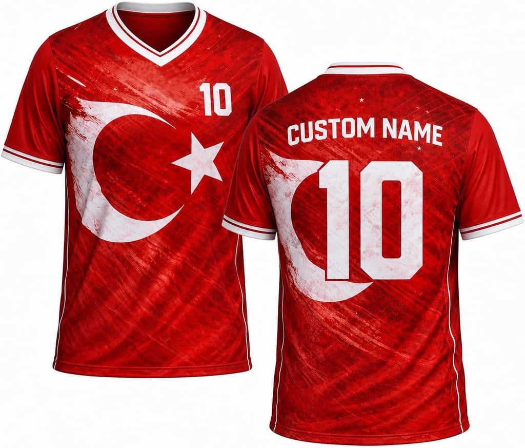 Custom Turkiye Turkey Soccer Shirt, Turkiye Football Shirt, Personalized Name Number Fan Apparel