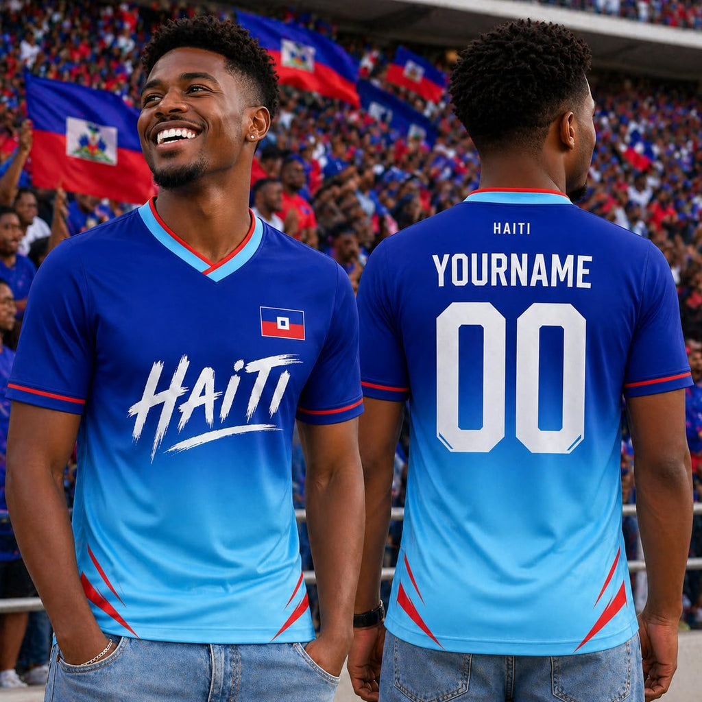 Haiti Soccer Jersey Custom Name Number, Haitian Football Shirt, Men Women Football Fan Shirt