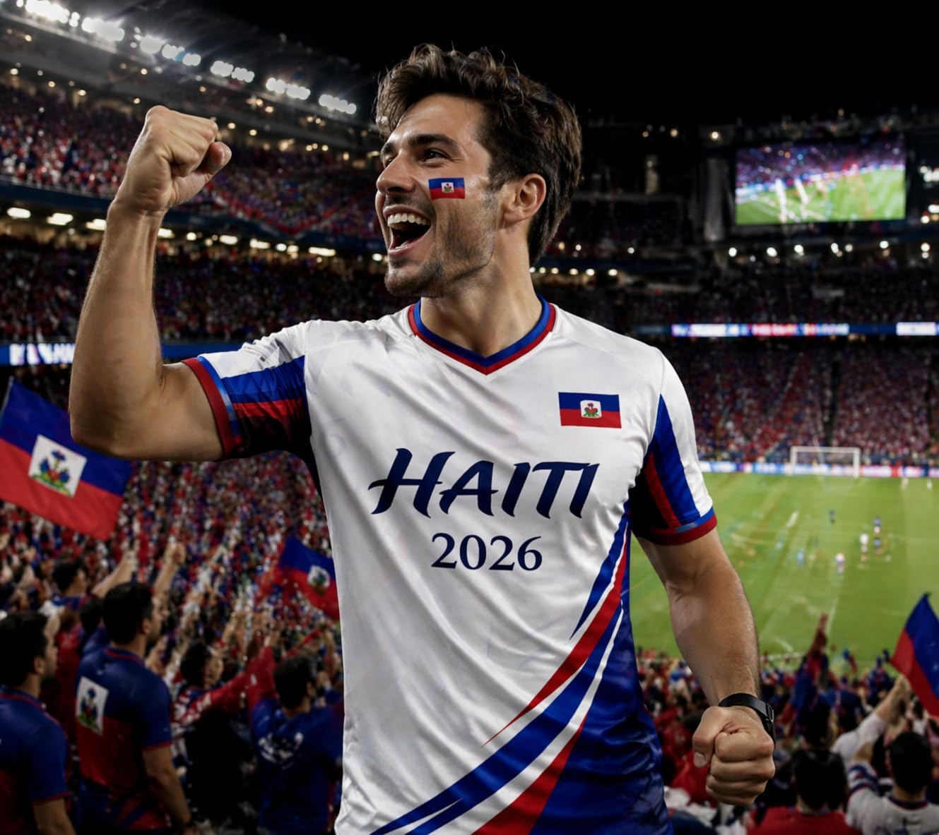 Haiti Soccer Jersey 2026 Custom Name Number, Personalized Football Sportswear, Men Women Soccer Apparel