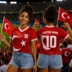 Custom Turkiye Turkey Soccer Shirt, Turkiye Football Shirt, Personalized Name Number Fan Apparel