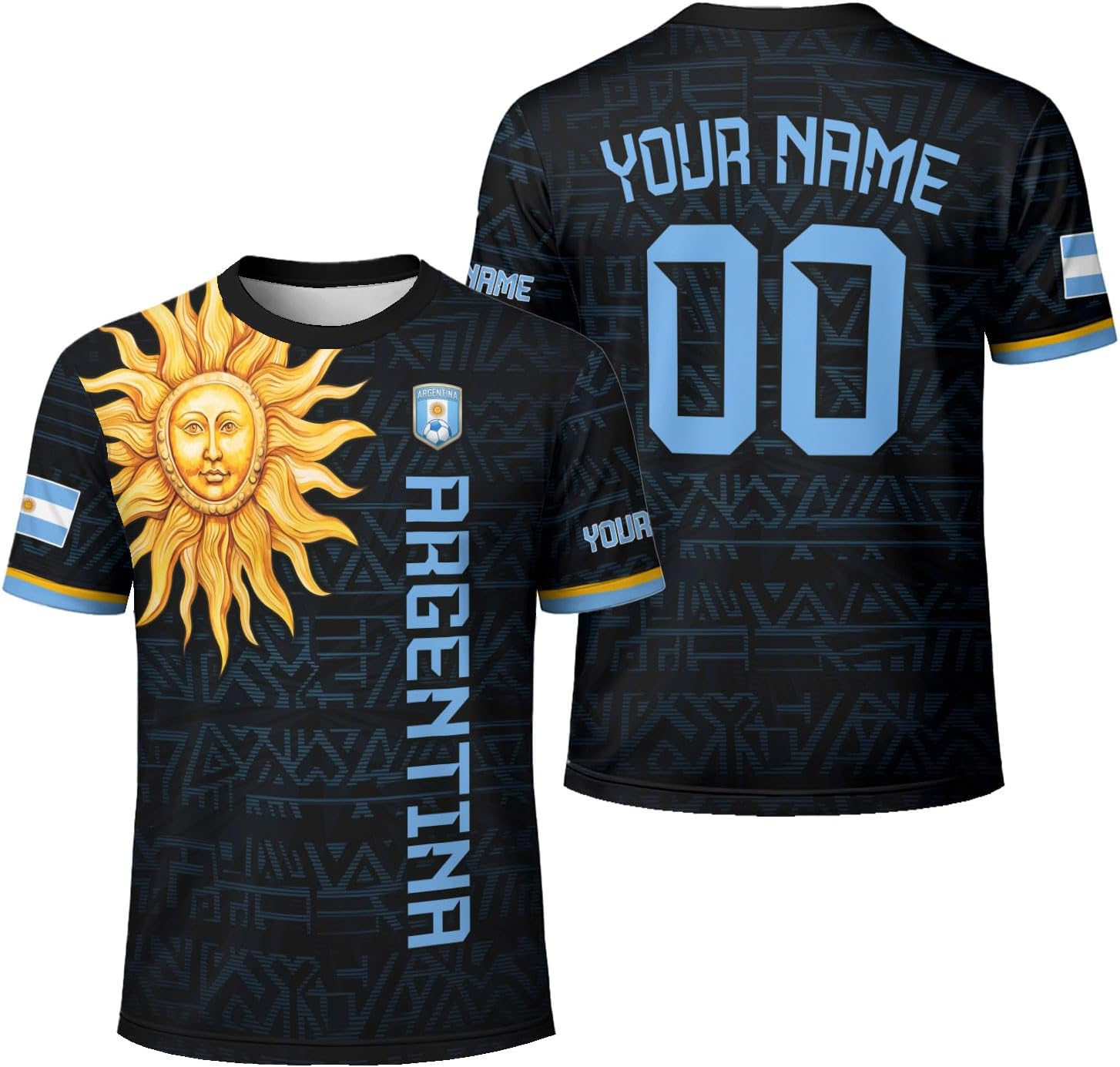 Personalized Argentina Jersey, Custom Name Number Mens Argentine Soccer Jersey, Camisa De Argentina Shirts