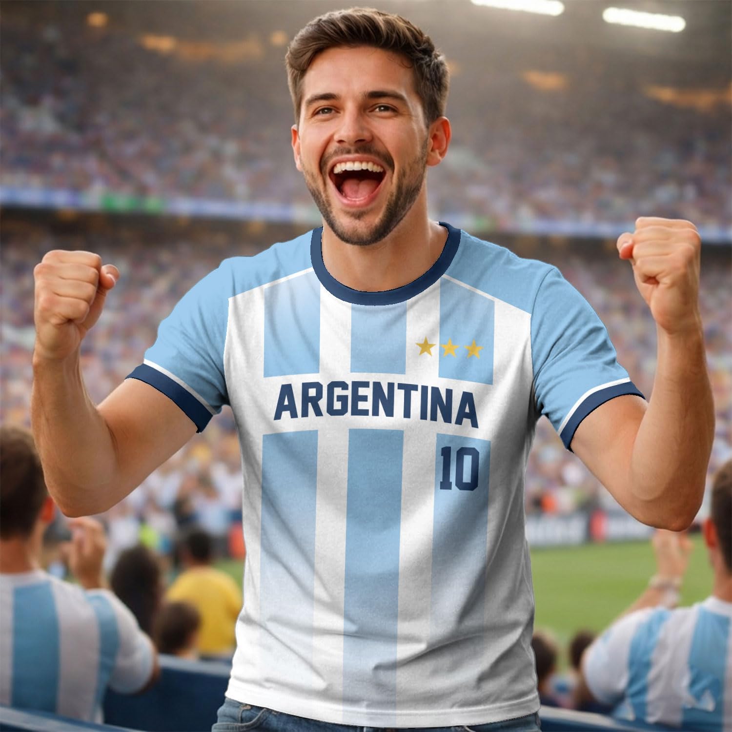 Argentina Soccer Jersey for Men Women, Argentina Jersey Shirt with Name Number, Football Team Uniform Shirts