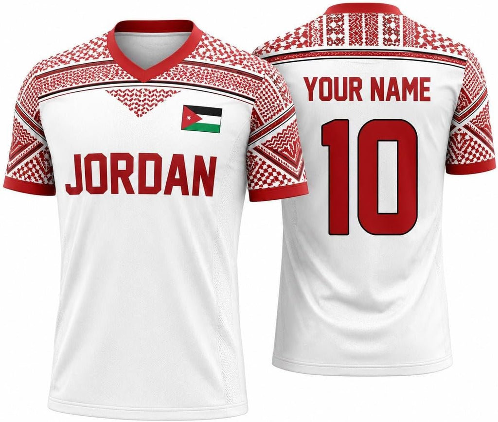 Personalized Jordan Soccer Jersey Shirt, Custom Jordanian Shirt, Camisetas Jordan Football Jersey
