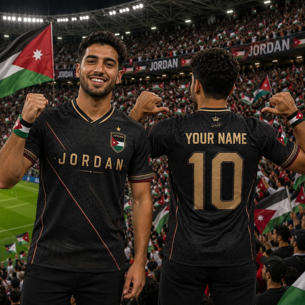 Personalized Jordan Soccer Jersey Shirt, Custom Jordan Jersey Shirts, Jordanian Pride Football Team