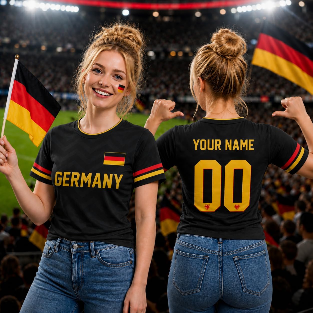 Custom Germany Soccer Jersey, German Jersey Soccer Men Women, Germany Football T-shirt Match Day