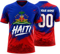 Personalized Haiti Soccer Jersey Men Women, Custom Haiti Jersey Name Number, Haitian Fan Sportswear Shirt