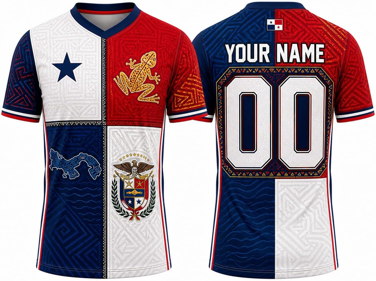Custom Panama Soccer Jersey 2026, Personalized Name Number Football Shirts, Panama Fan Uniform