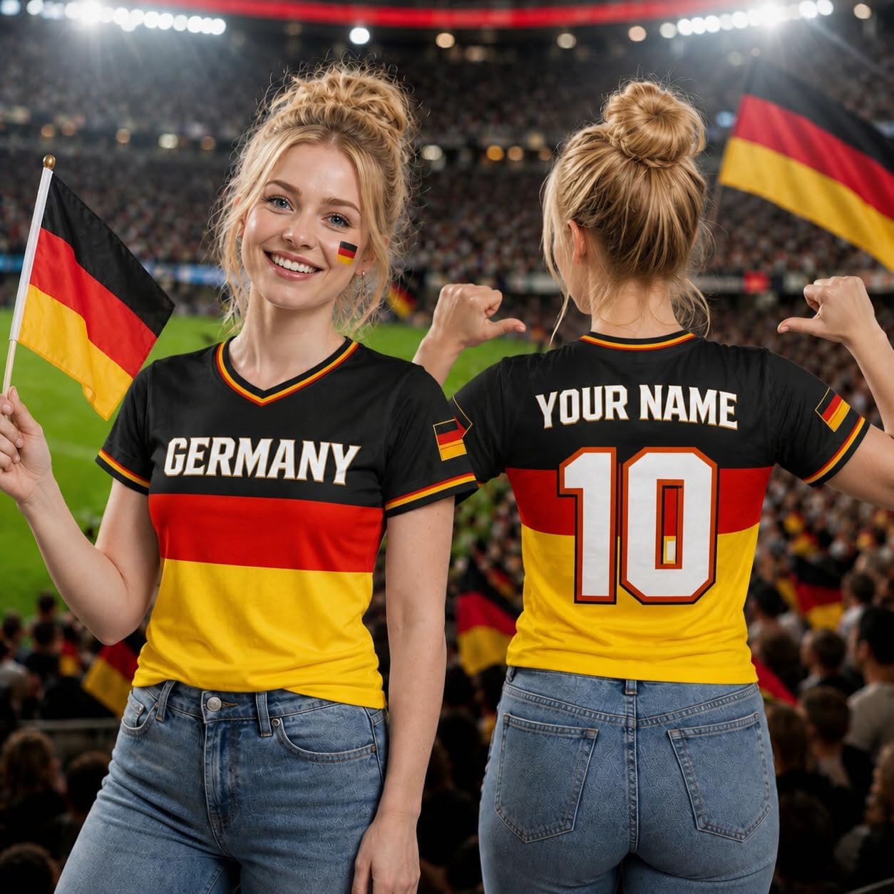 Custom Germany Soccer Jersey, German Soccer Jerseys Men Women, Germany Football T-shirts Match Day