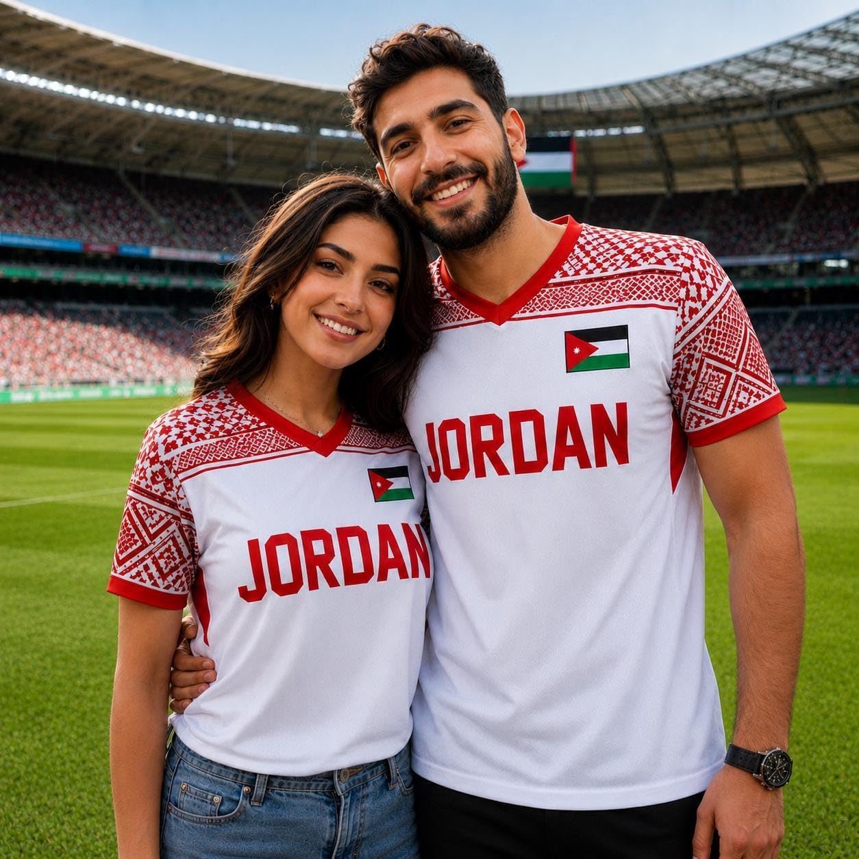 Personalized Jordan Soccer Jersey Shirt, Custom Jordanian Shirt, Camisetas Jordan Football Jersey