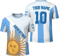 Personalized Argentina Jersey, Custom Name Number Argentine Soccer Jerseys, Camisa De Argentina Shirts