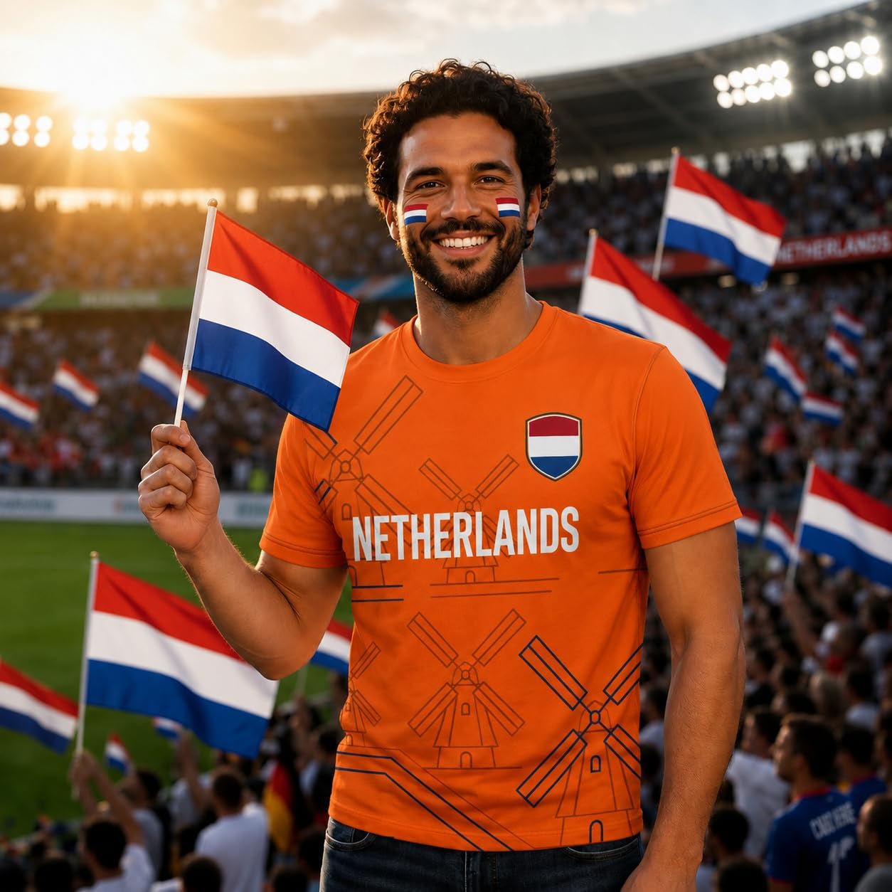 Custom Netherlands Soccer Jersey, Personalized Orange Dutch Football Shirts, Holland Soccer Jersey