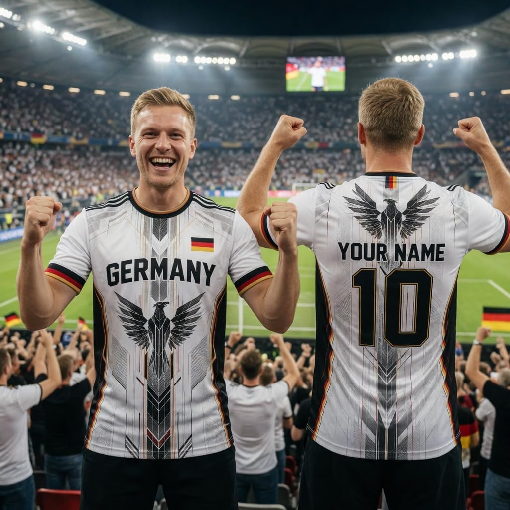 Germany Soccer Jersey Custom Name Number, Personalized Germany Football Fan Jersey, Men Women Game Day Shirt