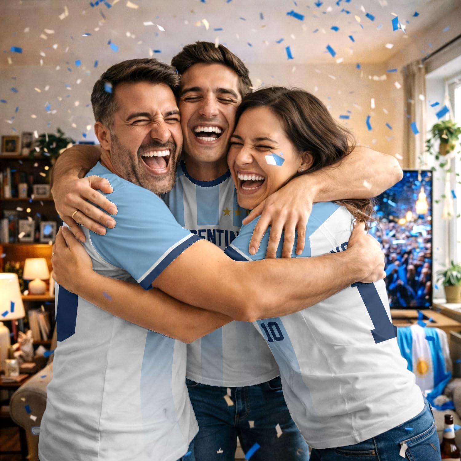 Argentina Soccer Jersey for Men Women, Argentina Jersey Shirt with Name Number, Football Team Uniform Shirts
