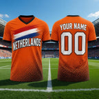 Personalized Netherlands Soccer Jersey 2026, Nederland Netherlands Shirts, Holland Dutch Match Day Uniform