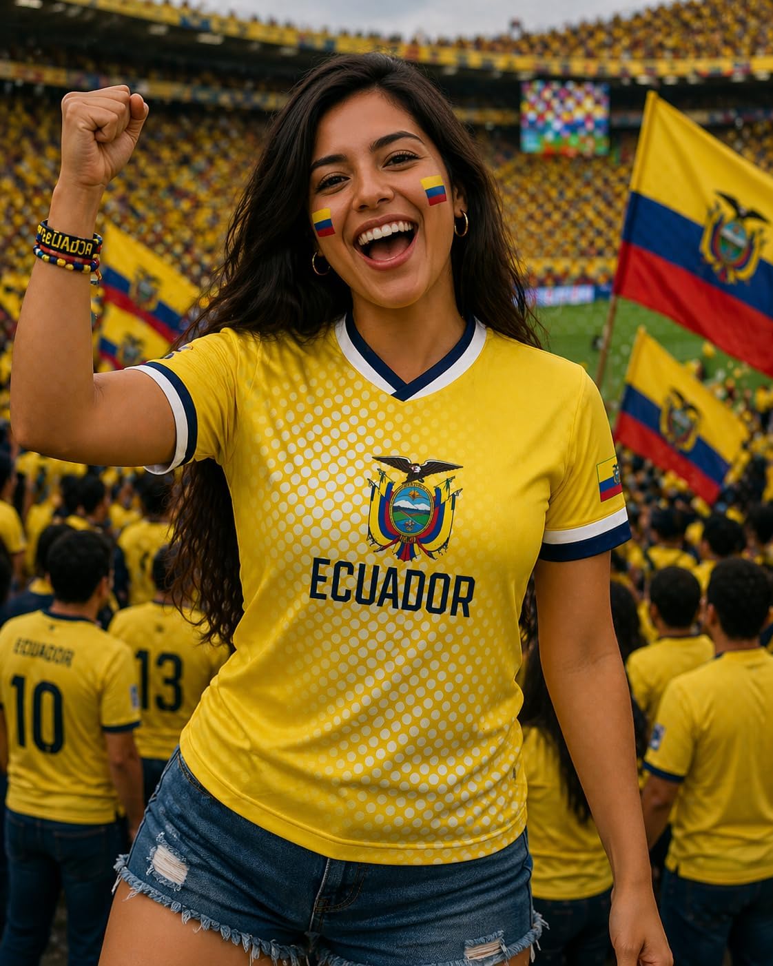 Ecuador Soccer Jersey 2026 Custom Name Number, Men Women Football Shirts, Ecuador Jersey Game Day Shirt