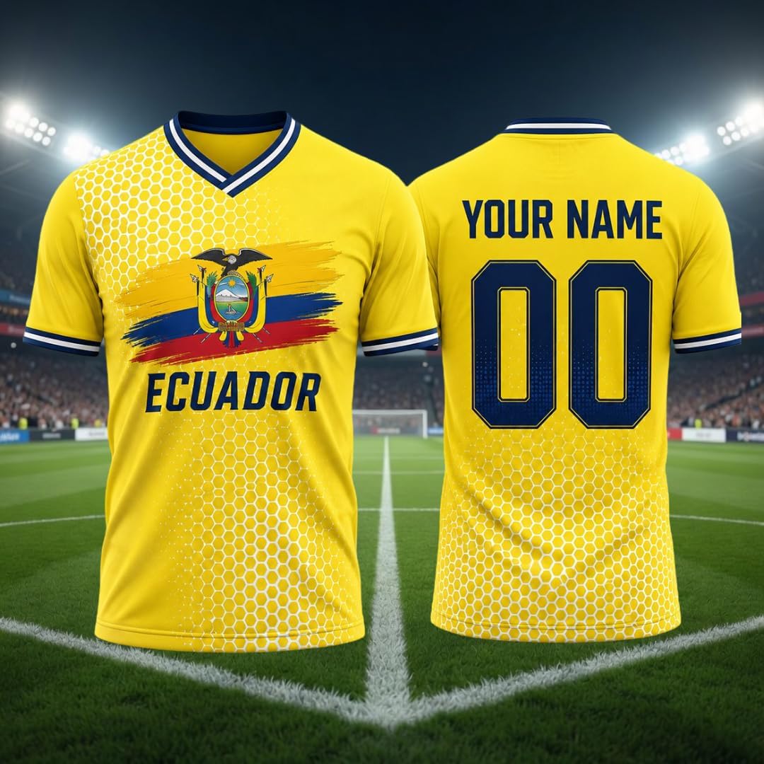 Personalized Ecuador Soccer Jersey 2026, Camiseta de Ecuador Shirts, Men Women Football Uniforms
