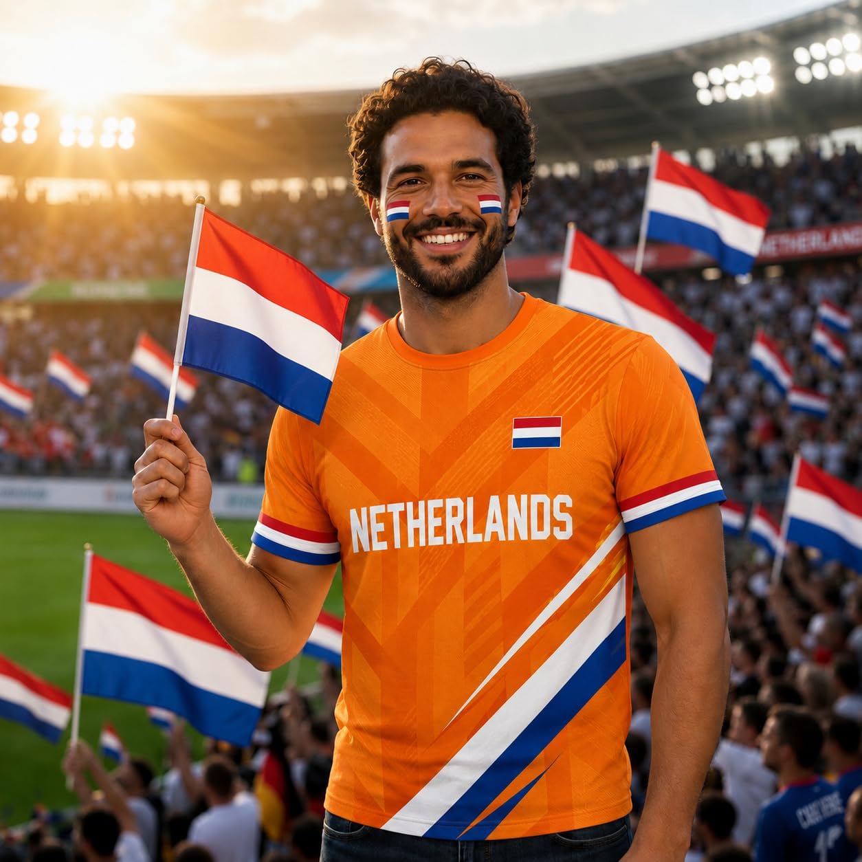 Custom Netherlands Soccer Jersey, Personalized Orange Dutch Football Shirts, Holland Fan Soccer Jersey