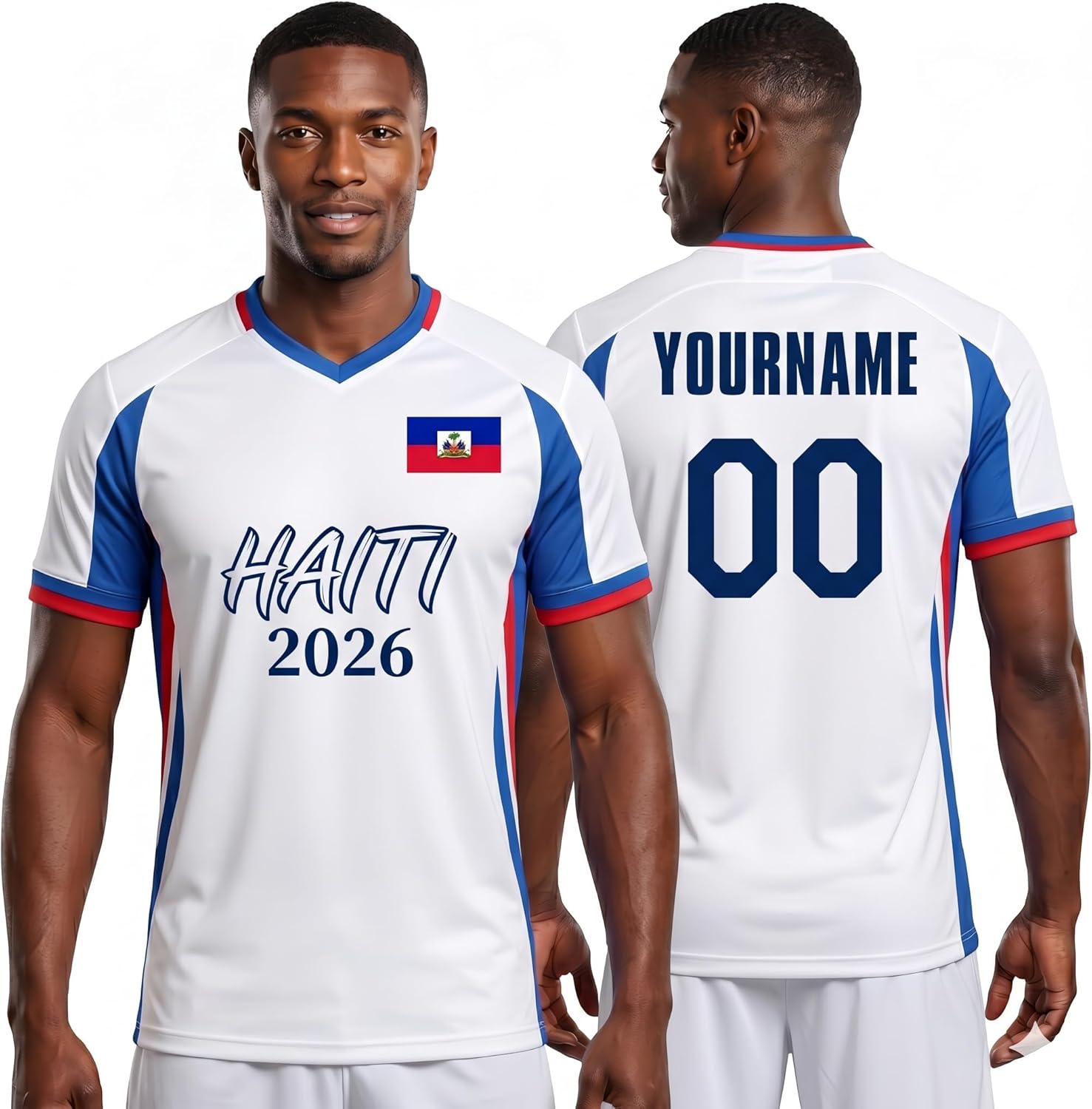 Custom Haiti Soccer Jersey 2026, Custom Maillot Haiti Shirts, Flag Football Team Match Day Uniform