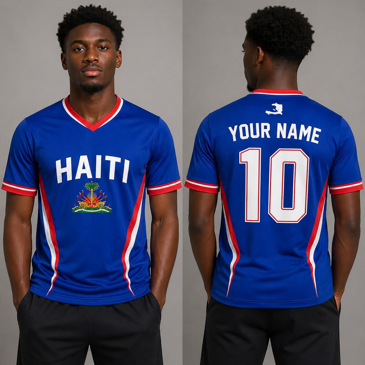 Personalized Haiti Soccer Jersey 2026, Custom Maillot Football Shirt, Team Fans Football T-shirt