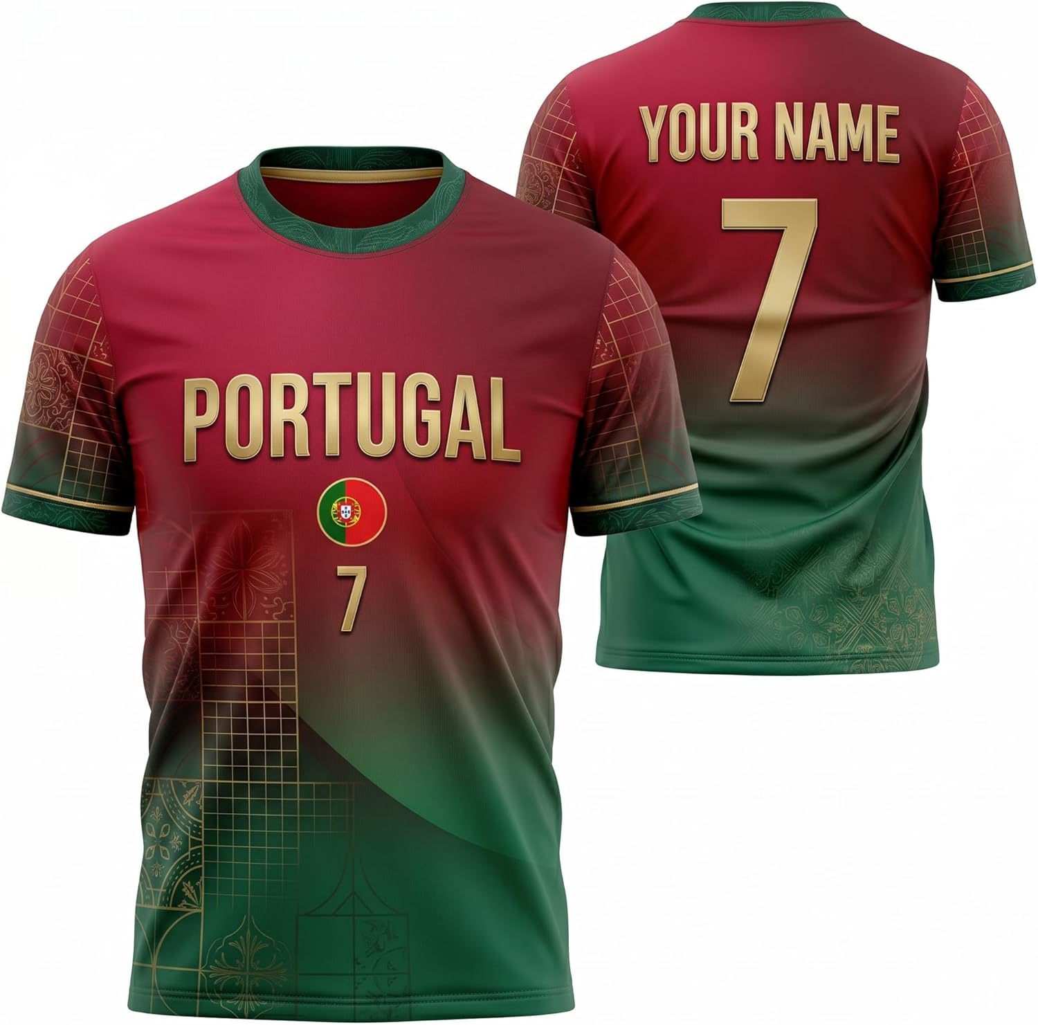 Portugal Europe Team Soccer Jersey 2026, Custom Football Fan Shirt, European National Pride Apparel