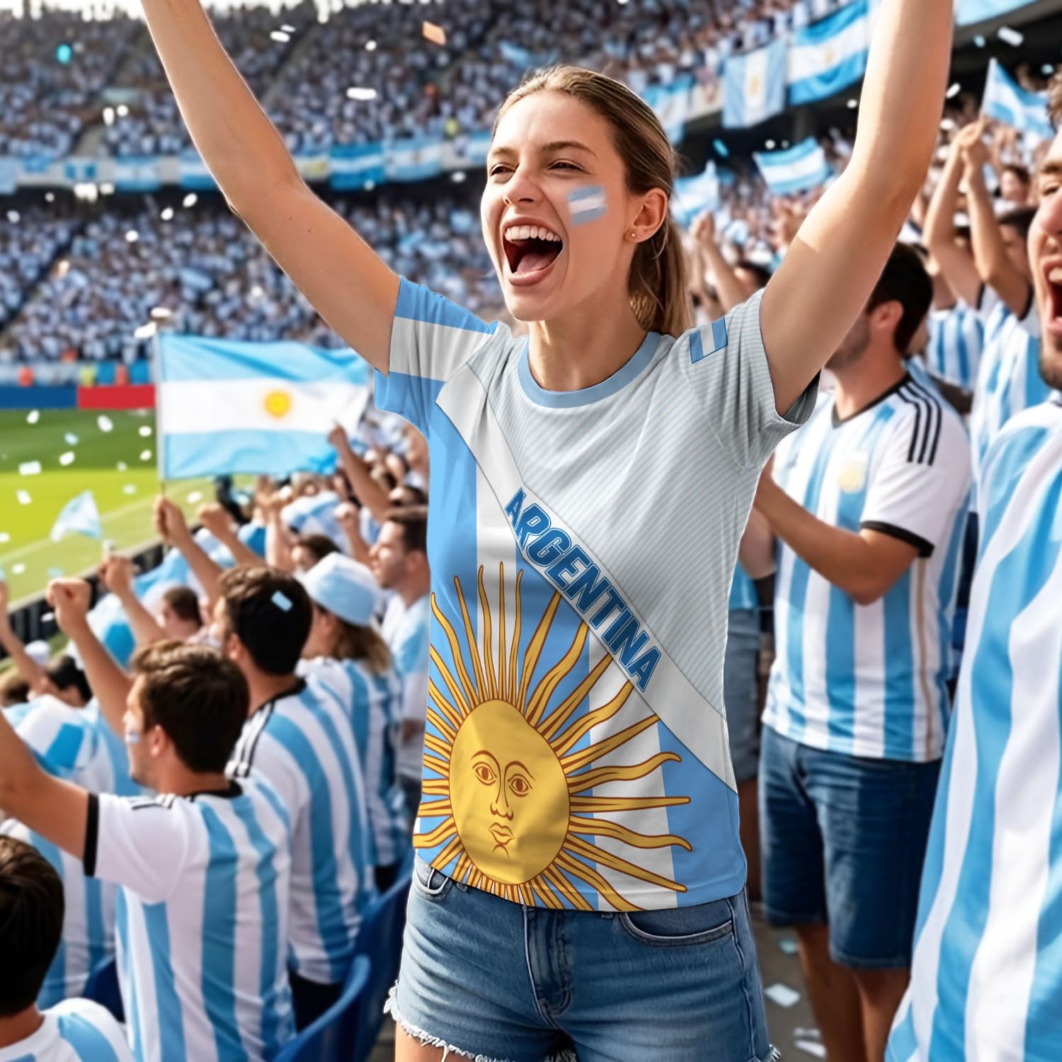 Personalized Argentina Jersey, Custom Name Number Argentine Soccer Jerseys, Camisa De Argentina Shirts
