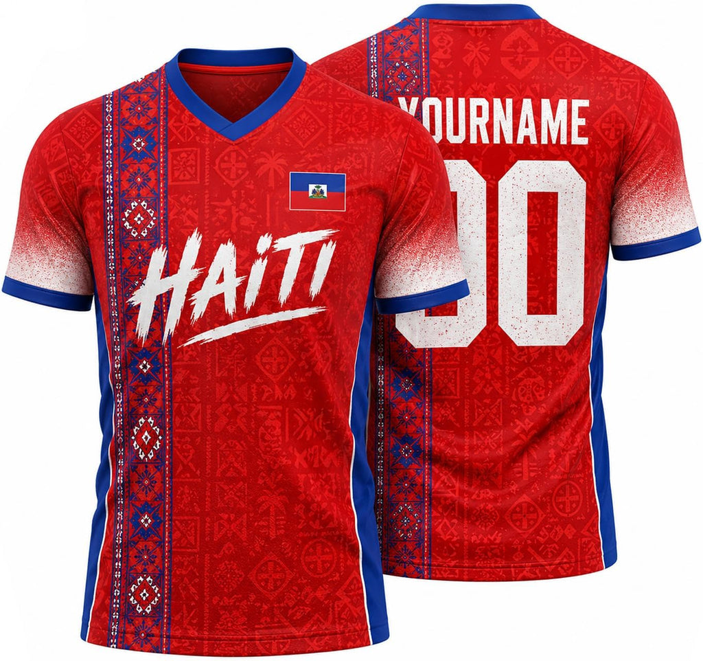 Haiti Soccer Jersey Custom Name Number, Haitian Football Shirt, Men Women Football Uniform