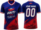 Haiti Soccer Jersey 2026 Custom Name Number, Personalized Football Shirts, Men Women Soccer Apparel