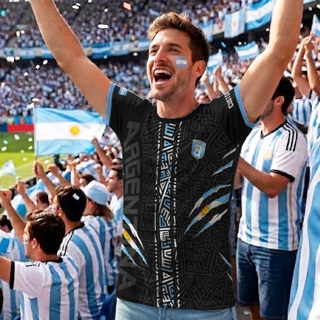 Personalized Argentina Jersey, Custom Name Number Mens Football Shirts, Camisa De Argentina Jerseys
