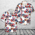 Firefighter Fire Trucks, 4th Of July Hawaiian Shirt