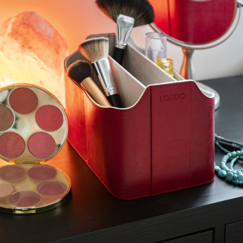 Personalized Custom Leather Remote Caddy, Hand Crafted Desk Organizer, Remote Control Holder with Tablet Slot, Apple TV Remote Holder