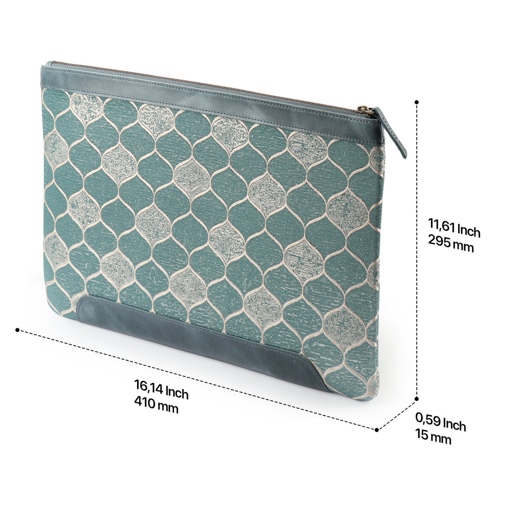 Personalized Top Grain Leather Laptop Sleeve for MacBook Pro & Air - 16'', 14'', 13.3'', M1 Pro Max, M2, M3, M4 - Designer