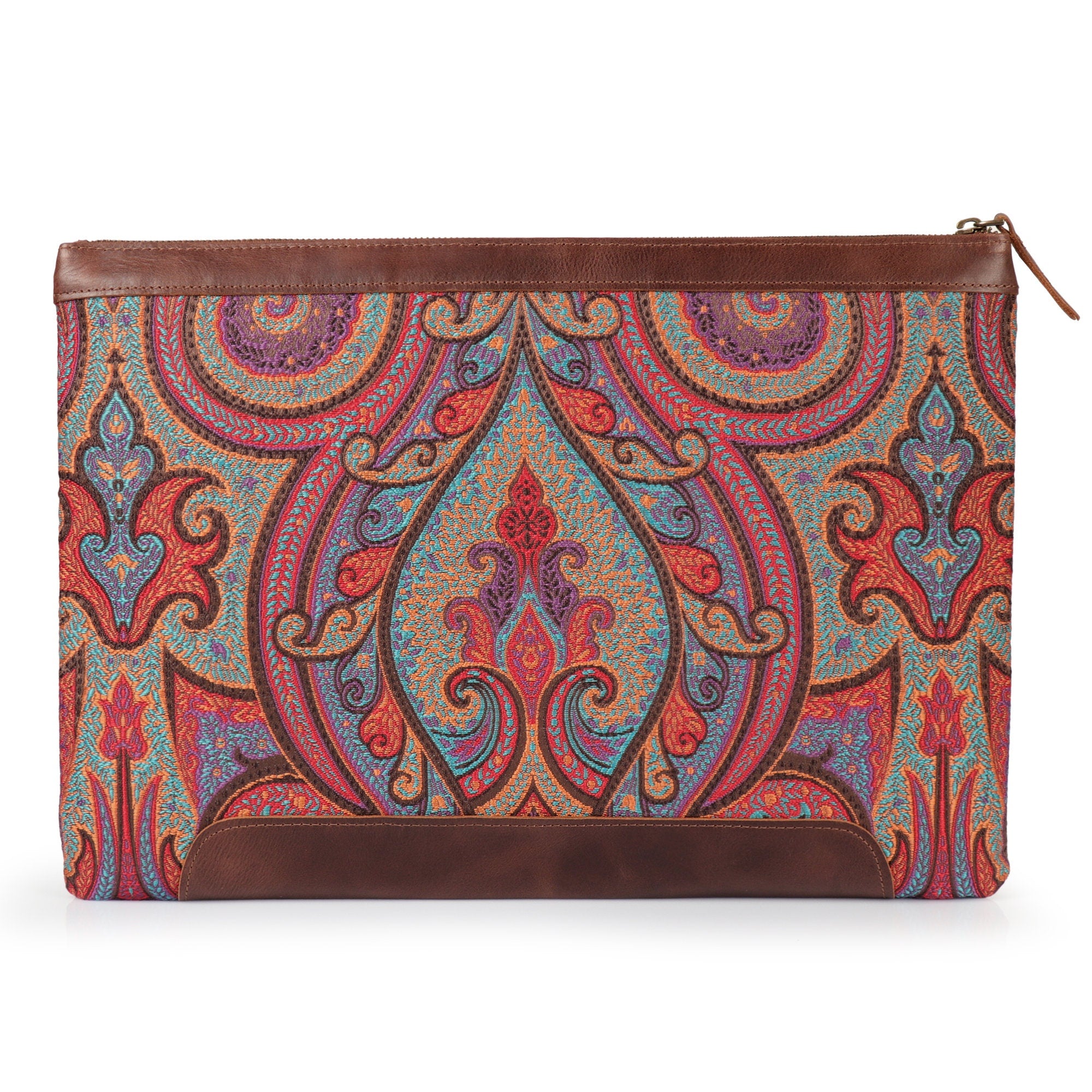 Personalized Top Grain Leather Laptop Sleeve for MacBook Pro & Air - 16'', 14'', 13.3'', M1 Pro Max, M2, M3, M4 - Designer