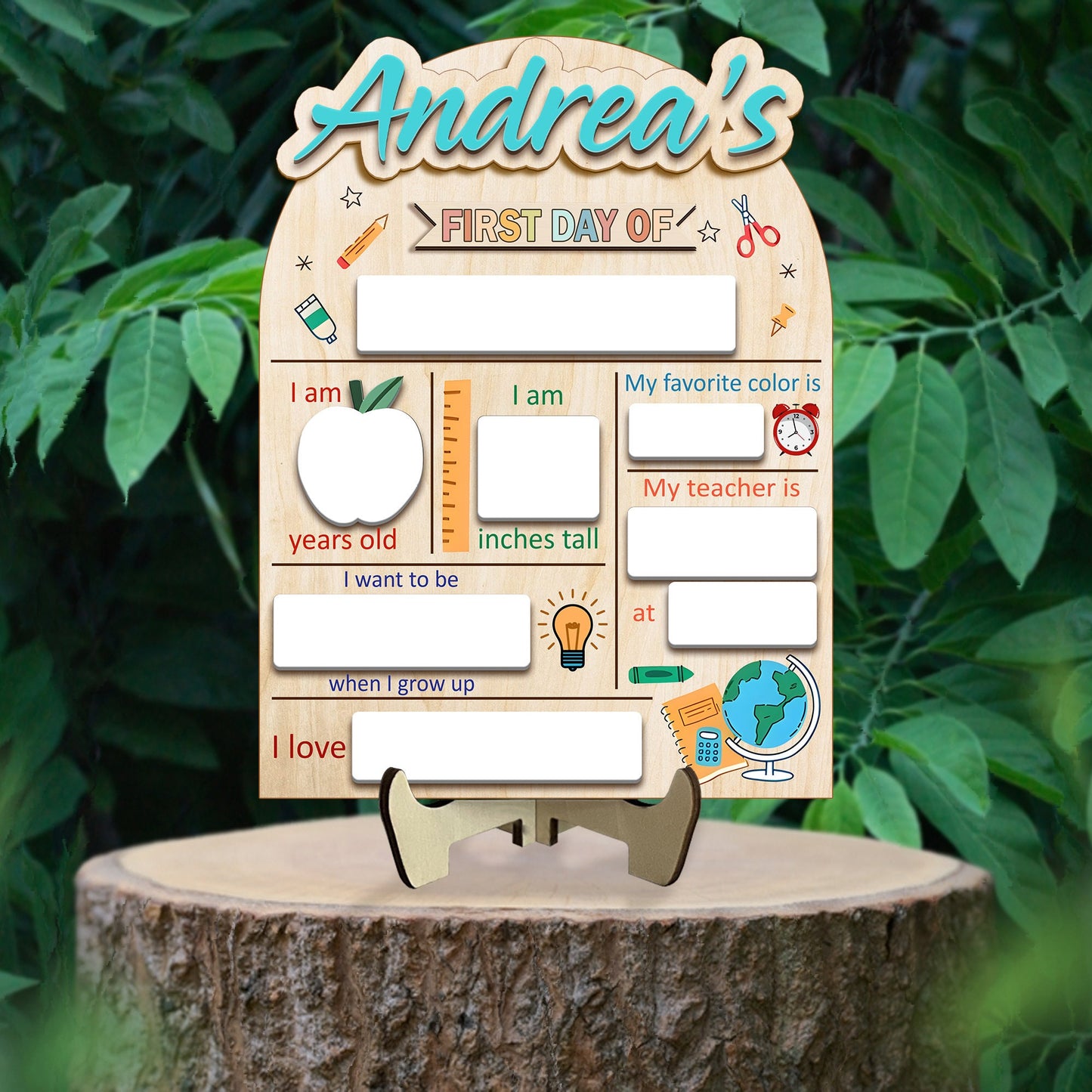 Personalized First & Last Day Of School Sign, 1st Day Of School Board Gift For Kids, Custom First Day Of School Sign, Back To School Sign
