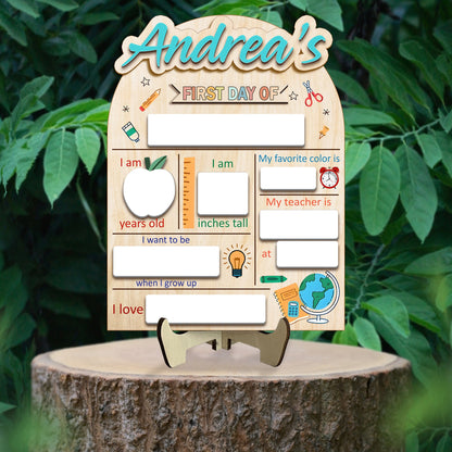 Personalized First & Last Day Of School Sign, 1st Day Of School Board Gift For Kids, Custom First Day Of School Sign, Back To School Sign