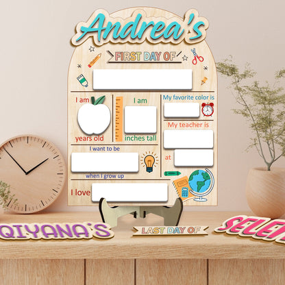 Personalized First & Last Day Of School Sign, 1st Day Of School Board Gift For Kids, Custom First Day Of School Sign, Back To School Sign