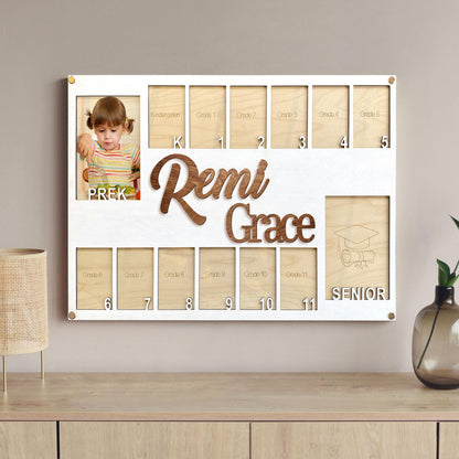 Custom Pre K To Graduation School Photo Frame, Grade School Picture Frame, School Years Photo Frame, Senior Picture Gift Picture Photo Frame